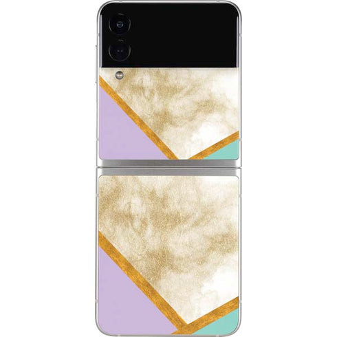 Angled Marble Galaxy Z Flip3 5G Skin